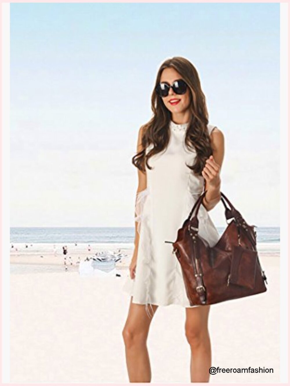 Medium PU Leather Hobo Tote Bag with Adjustable Strap and Multiple Pockets - Picture 2 of 7